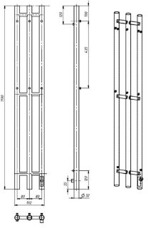 Полотенцесушитель электрический Laris Тея 73207661 правый П3 19x120см белый муар